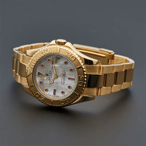 ladies yachtmaster rolex gold|pre owned rolex yachtmaster.